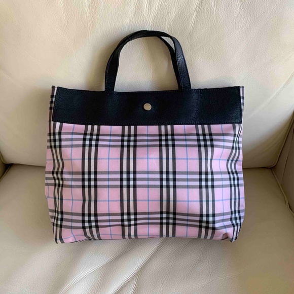 Authentic Burberry Blue Label Pink Purple Medium Tote - Picture 2 of 10